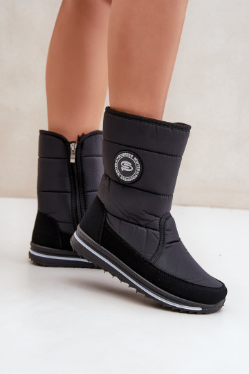 Botas de neve para mulher Progress PROGJ-21-09 em preto