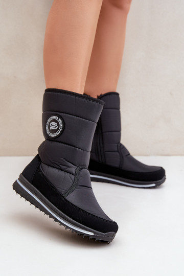 Botas de neve para mulher Progress PROGJ-21-09 em preto 2