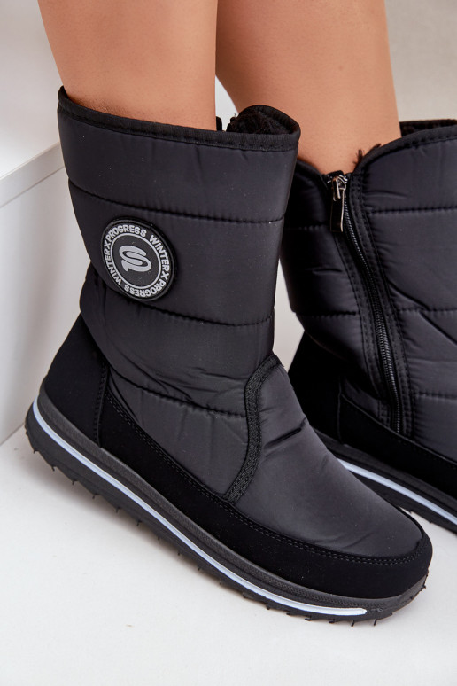 Botas de neve para mulher Progress PROGJ-21-09 em preto Botas de neve para mulher Progress PROGJ-21-09 em preto