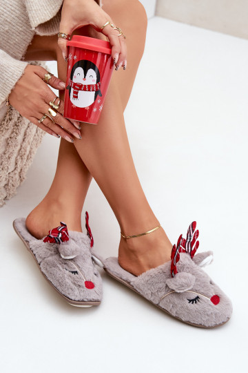 Habilitadotal Chinelos Com um tema Rena bege Sylaia