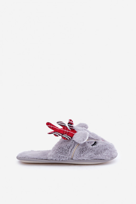 Habilitadotal Chinelos Com um tema Rena cor cinza Sylaia Habilitadotal Chinelos Com um tema Rena cor cinza Sylaia