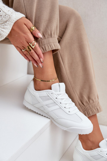 Baixo Tênis Sapatos de lazer cor branca Eezore