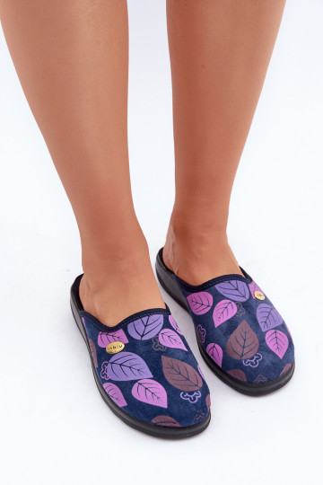 Chinelos confortáveis Feminino EM Liście Inblu CU00005F azul escuro 2