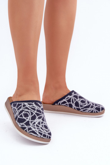 Chinelo Feminino Inblu CT000028 azul marinho com brilho 2