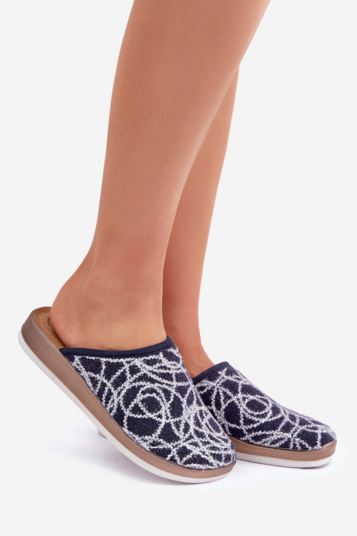 Chinelo Feminino Inblu CT000028 azul marinho com brilho