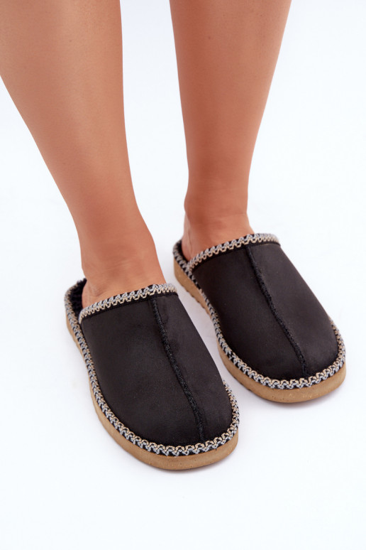 sapato caseiro Chinelos Z Haftem Feminino Inblu EY000028 cor preta sapato caseiro Chinelos Z Haftem Feminino Inblu EY000028 cor preta