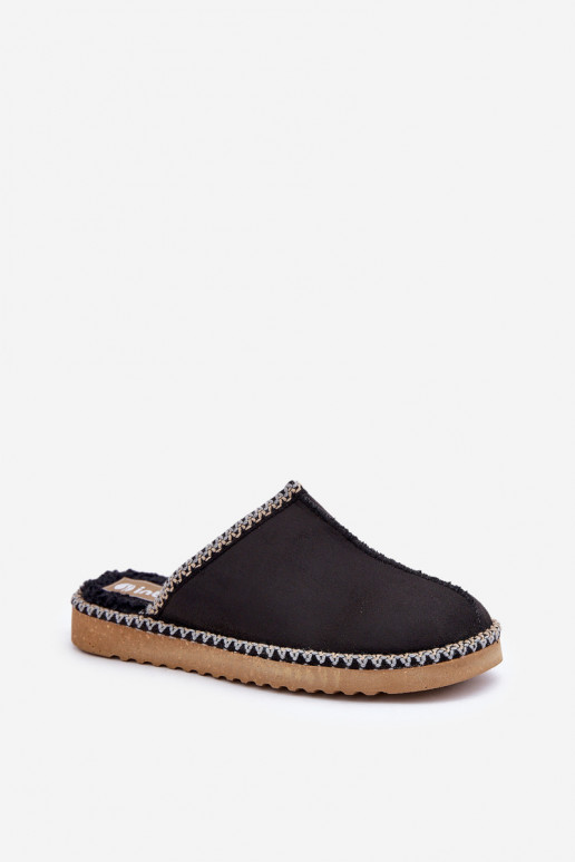 sapato caseiro Chinelos Z Haftem Feminino Inblu EY000028 cor preta sapato caseiro Chinelos Z Haftem Feminino Inblu EY000028 cor preta