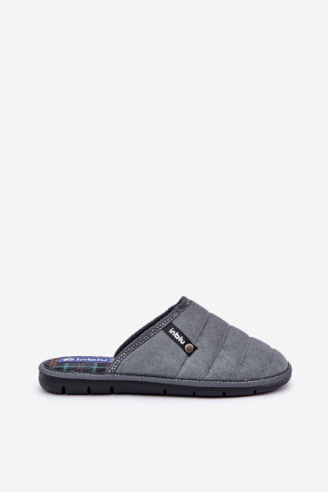 Conveniente sapato caseiro para homens Chinelos Inblu 91000027 cor cinza 2