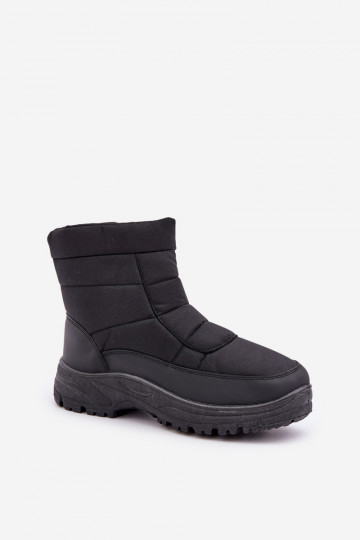 Botas de Neve Masculinas com Forro em Pelúcia Pretas Linnora
