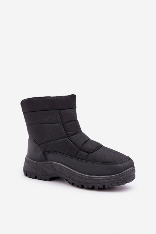 Botas de Neve Masculinas com Forro em Pelúcia Pretas Linnora
