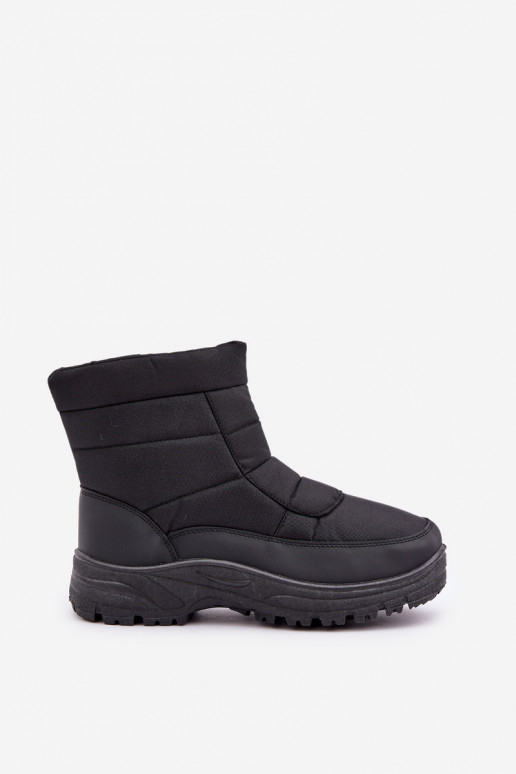 Botas de Neve Masculinas com Forro em Pelúcia Pretas Linnora