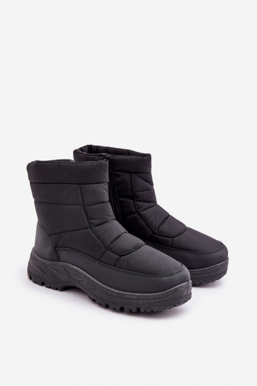 Botas de Neve Masculinas com Forro em Pelúcia Pretas Linnora