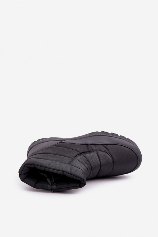 Botas de Neve Masculinas com Forro em Pelúcia Pretas Linnora