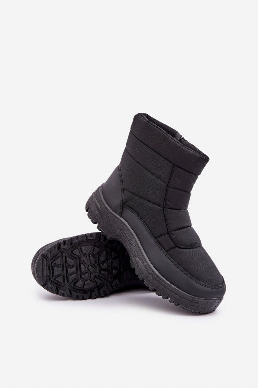 Botas de Neve Masculinas com Forro em Pelúcia Pretas Linnora