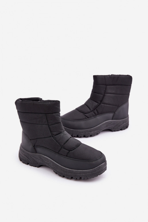 Botas de Neve Masculinas com Forro em Pelúcia Pretas Linnora