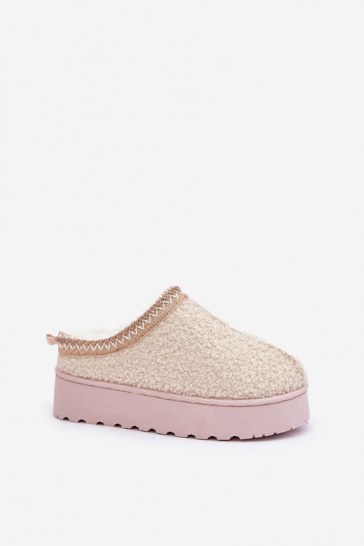 Botas de neve Feminino com uma plataforma Z Haftem cor de marfim Tirissa