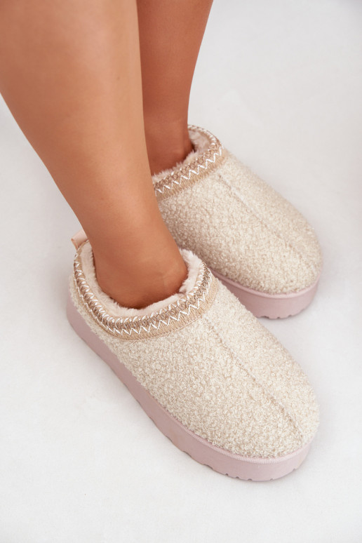 Botas de neve Feminino com uma plataforma Z Haftem cor de marfim Tirissa