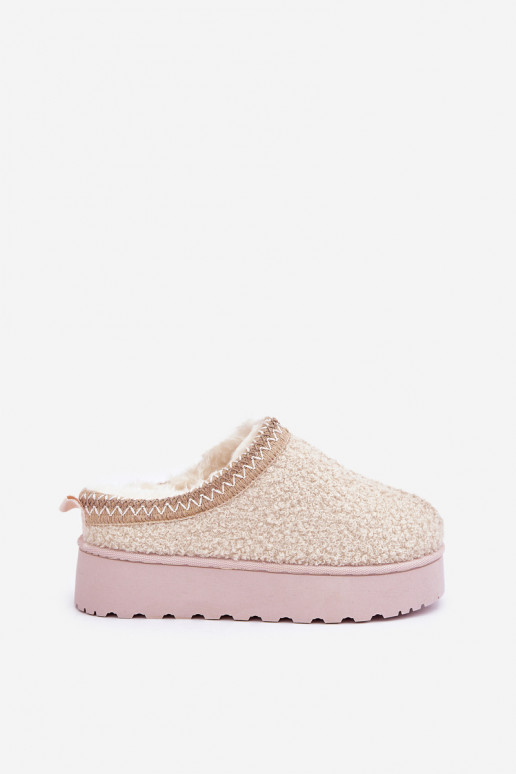 Botas de neve Feminino com uma plataforma Z Haftem cor de marfim Tirissa