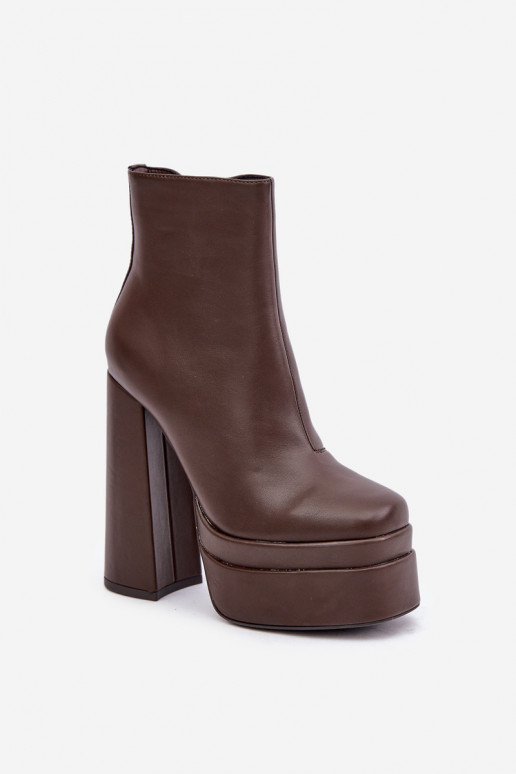 Botas com uma plataforma I Registro aquecimento CzekoladoParae Selahra Botas com uma plataforma I Registro aquecimento CzekoladoParae Selahra