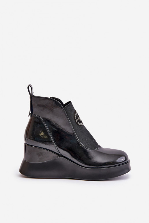 Botins envernizados aquecidos Vinceza...