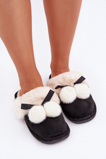 Chinelo feminino com pelinho na cor preta Įjungtartani 2