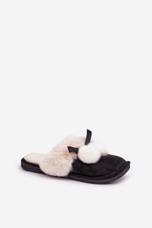 Chinelo feminino com pelinho na cor preta Įjungtartani