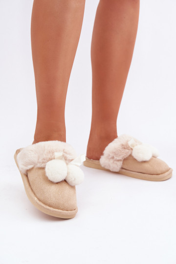 Chinelo feminino com pelinho na cor areia Įjungtartani 2