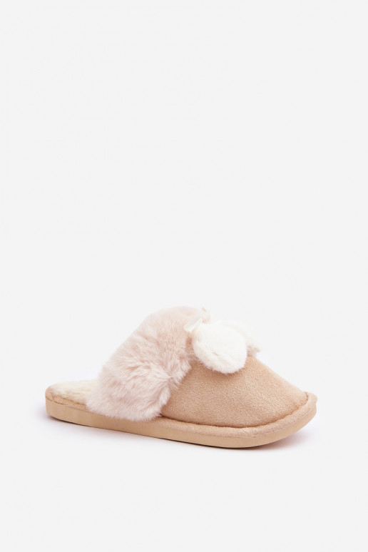 Chinelo feminino com pelinho na cor areia Įjungtartani