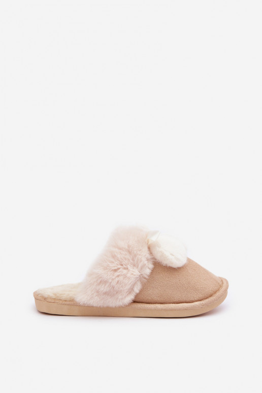 Chinelo feminino com pelinho na cor areia Įjungtartani