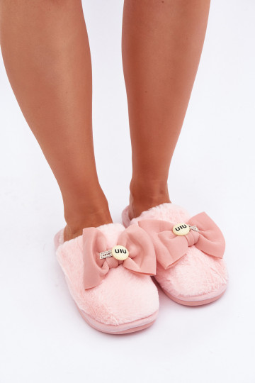 Chinelo feminino com pelinho I Lankas na cor rosa Olfedi