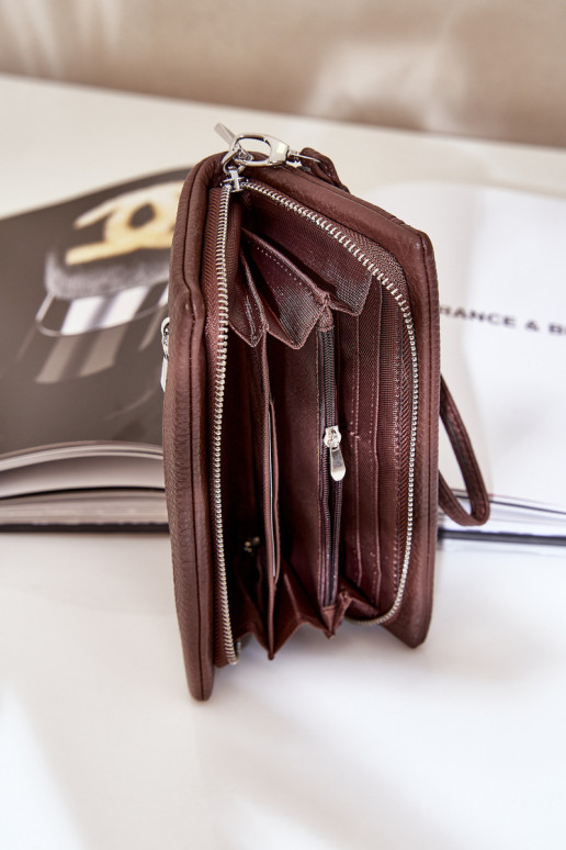 Carteira feminina grande com uma impressão de couro ecológico CzekoladoParay Tem que serrtiel Carteira feminina grande com uma impressão de couro ecológico CzekoladoParay Tem que serrtiel