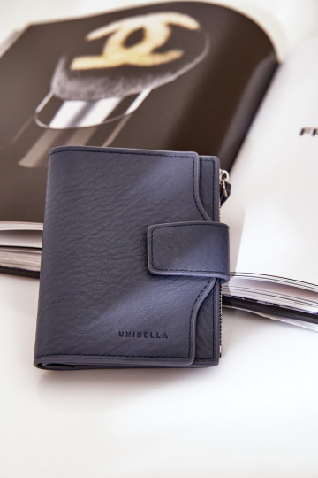 Carteira feminina Eko Couro azul escuro Jezorea