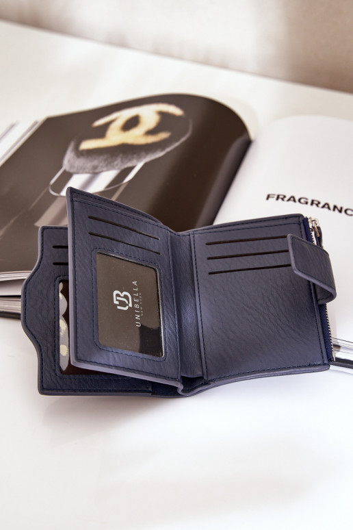 Carteira feminina Eko Couro azul escuro Jezorea