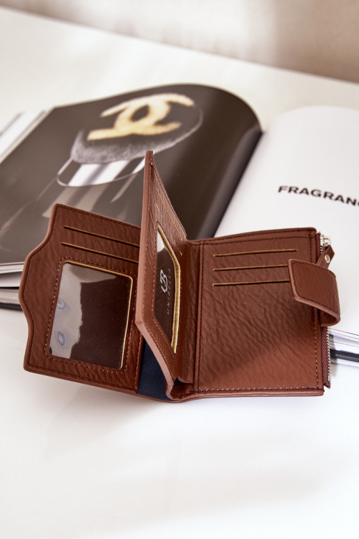 Carteira feminina Eko Couro cor marrom Jezorea Carteira feminina Eko Couro cor marrom Jezorea