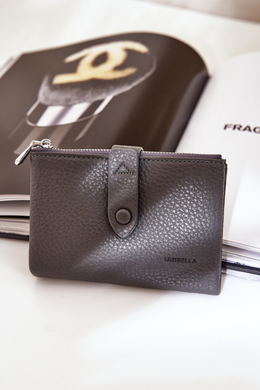 Eko Couro Carteira feminina cinza escuro Bronica