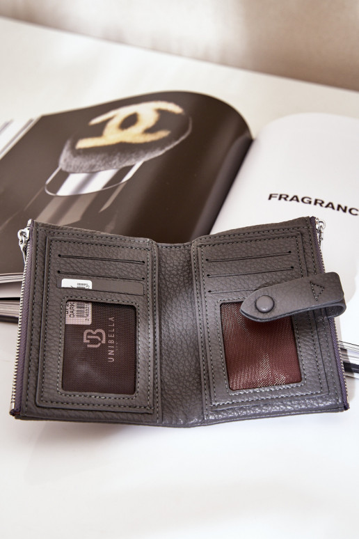 Eko Couro Carteira feminina cinza escuro Bronica