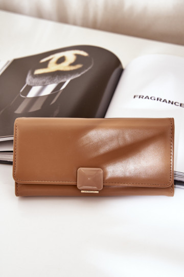 Eko Couro Gładki Carteira feminina Escurobege Erolia