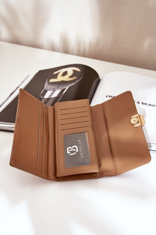 Eko Couro Gładki Carteira feminina Escurobege Erolia