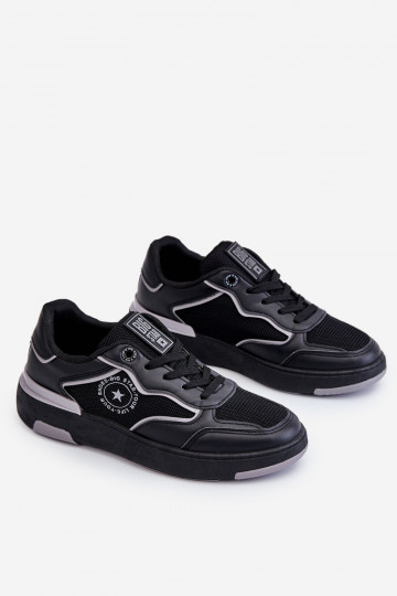 Tênis femininos de estilo esportivo Big Star LL274443 nas cores preto e cinza 2