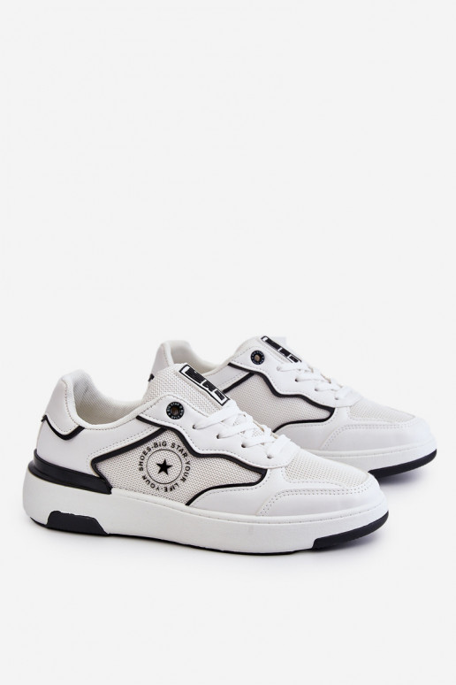 Tênis femininos de estilo esportivo Big Star LL274440 nas cores branco e preto