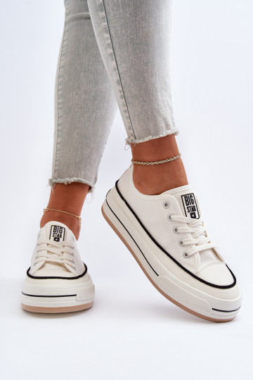 Sapatos femininos Big Star NN274205 cor branca 2