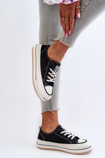 Sapatos femininos Big Star NN274204 cor preta 2