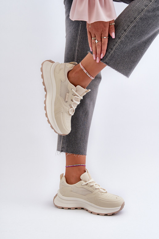 Tênis femininos HI-POLY SYSTEM Big Star NN274A105 na cor areia
