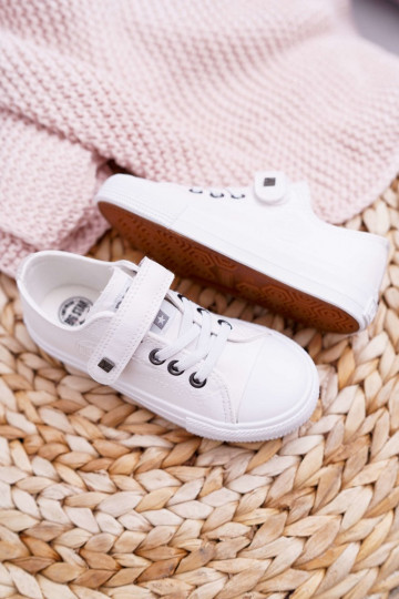 Sapatos de lazer infantis BIG STAR EE374035 na cor branca 2