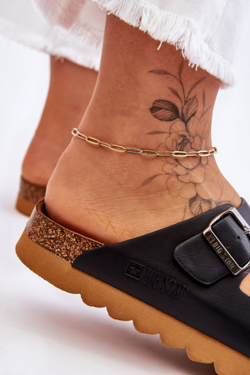 À modalo clássico Feminino Chinelos Big Star LL274477 cor preta