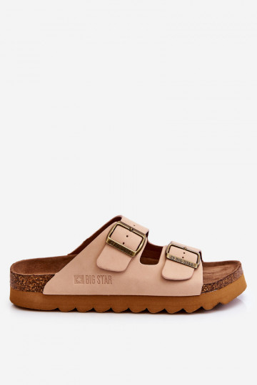 À modalo clássico Feminino Chinelos Big Star LL274478 bege