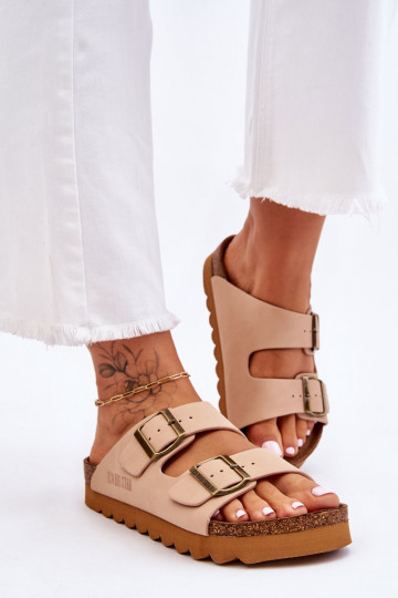 À modalo clássico Feminino Chinelos Big Star LL274478 bege 2