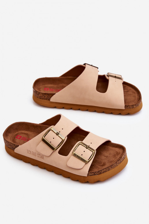 À modalo clássico Feminino Chinelos Big Star LL274478 bege