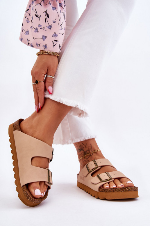 À modalo clássico Feminino Chinelos Big Star LL274478 bege