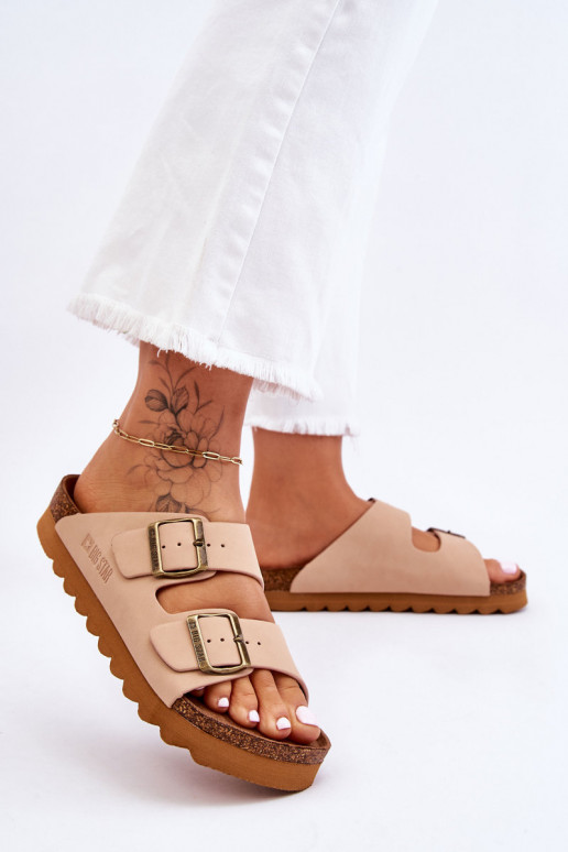 À modalo clássico Feminino Chinelos Big Star LL274478 bege